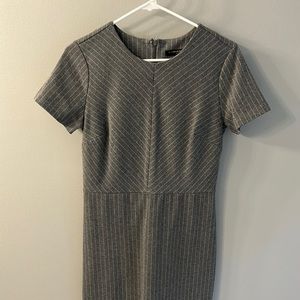 Banana Republic Grey Pinestripe Dress